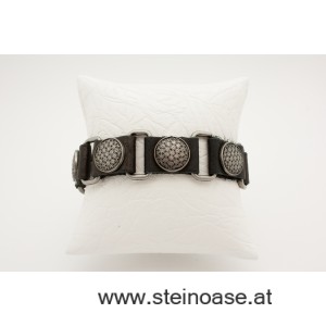 Lederarmband 'Blume des Lebens'